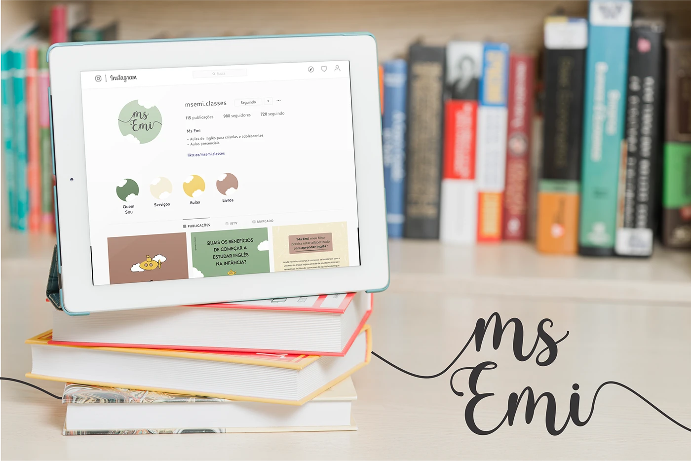 Ms Emi — identidade visual e aplicações