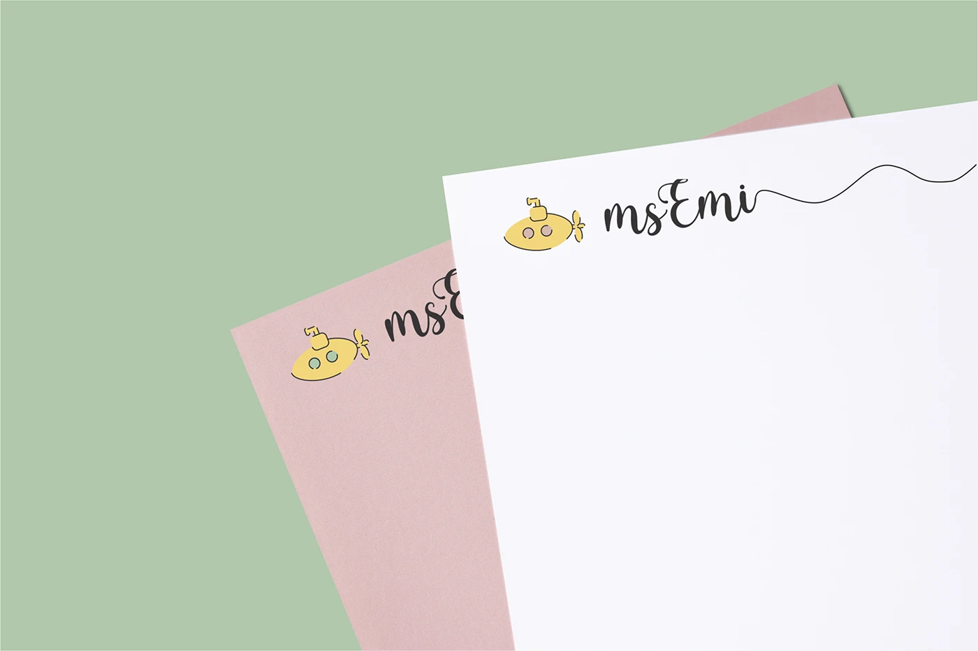 Ms Emi — identidade visual e aplicações
